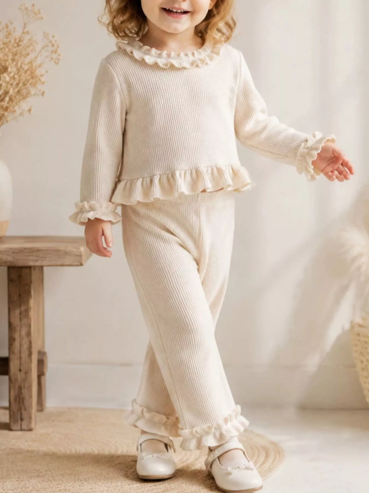 Girls Ruffle Top & Pants Set | Pink Buttercup & Co.